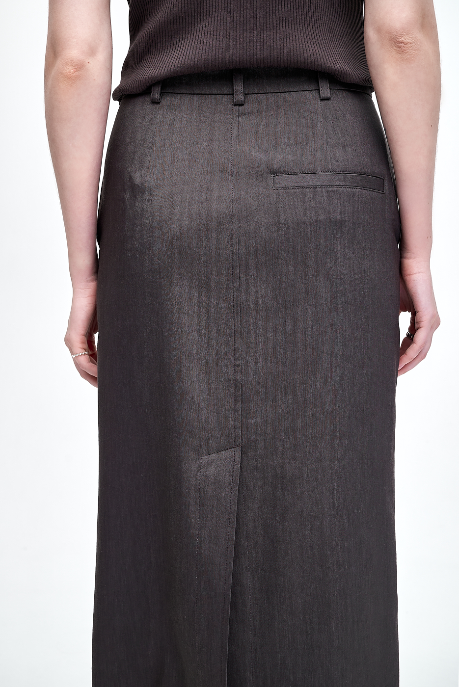 TELA Юбка-туба из бленда льна и вискозы