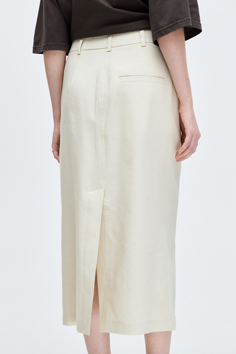TELA Юбка-туба из бленда льна и вискозы
