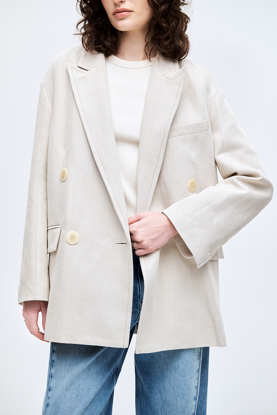 TELA Жакет двубортный из хлопка канвас