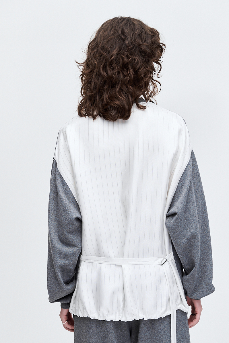 TELA Кардиган комбинированный из джерси и вискозы