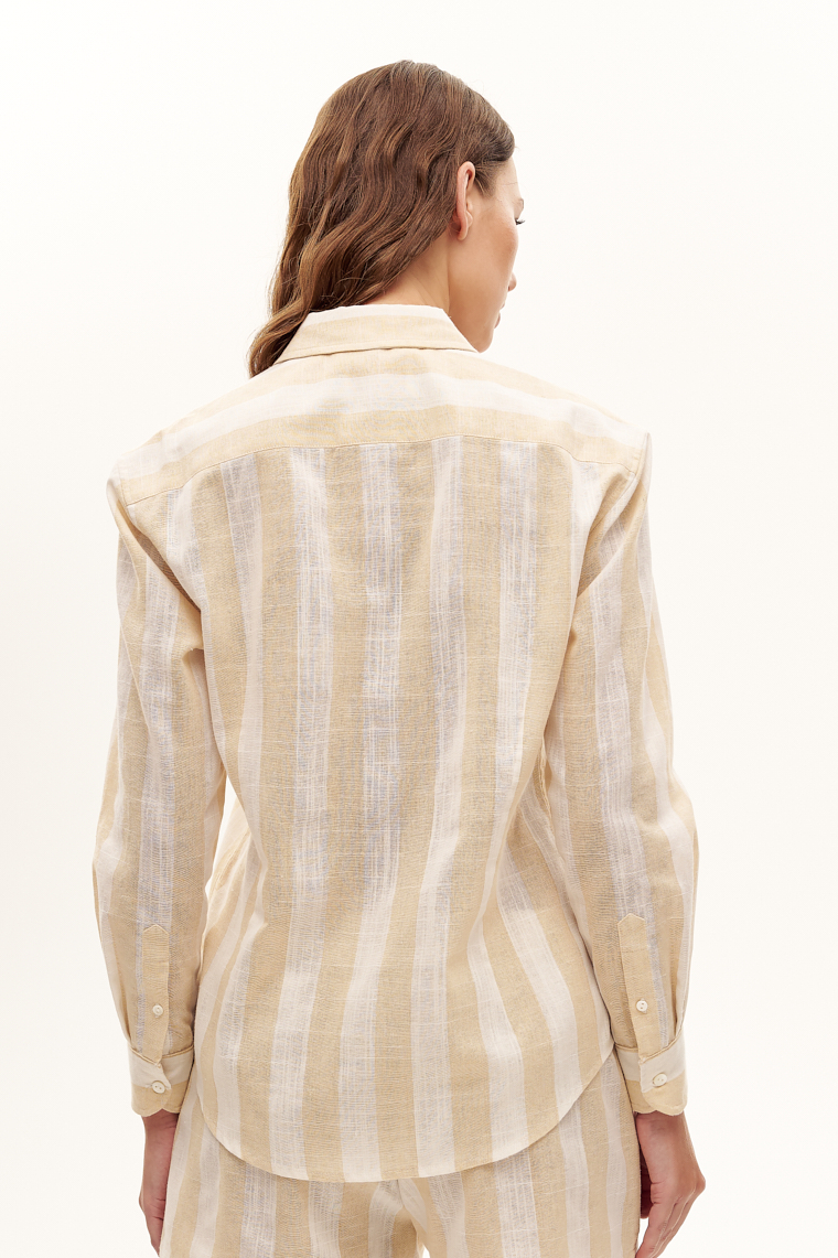 MC2 Saint Barth Рубашка изо льна с рисунком в полоску