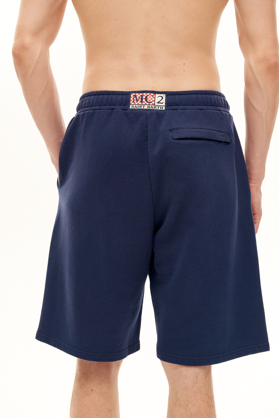 MC2 SAINT BARTH Шорты из футера оттенка navy blue
