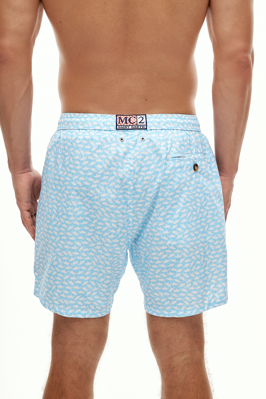 MC2 SAINT BARTH Плавательные шорты с принтом «Sharks»