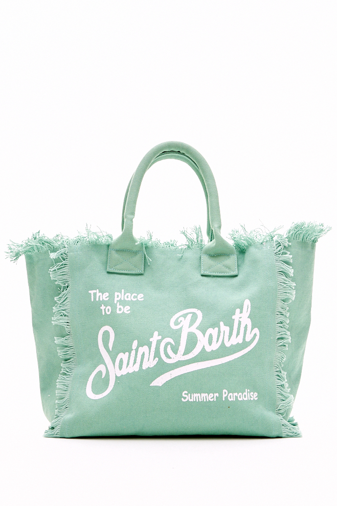 MC2 Saint Barth Сумка VANITY из хлопка канвас оттенка шалфея