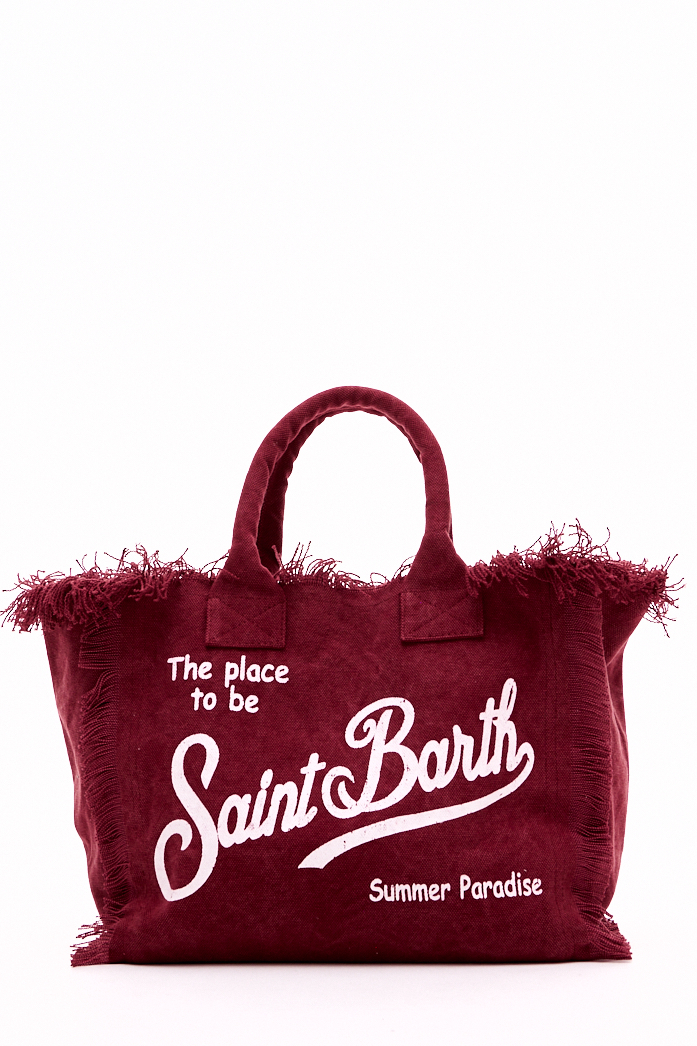 MC2 Saint Barth Сумка VANITY из хлопка канвас оттенка бордо