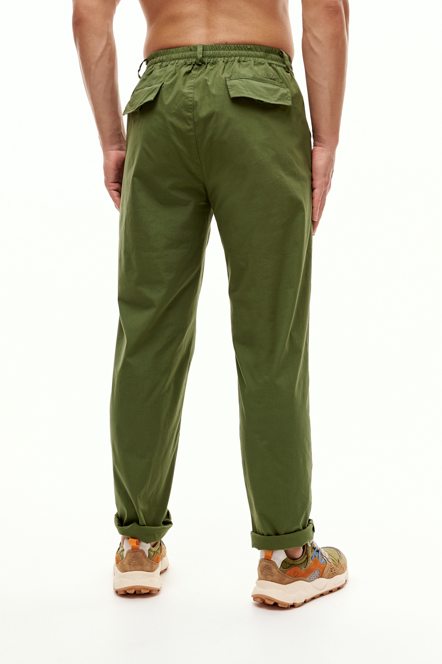 MC2 SAINT BARTH Брюки чинос из хлопка оттенка хвои