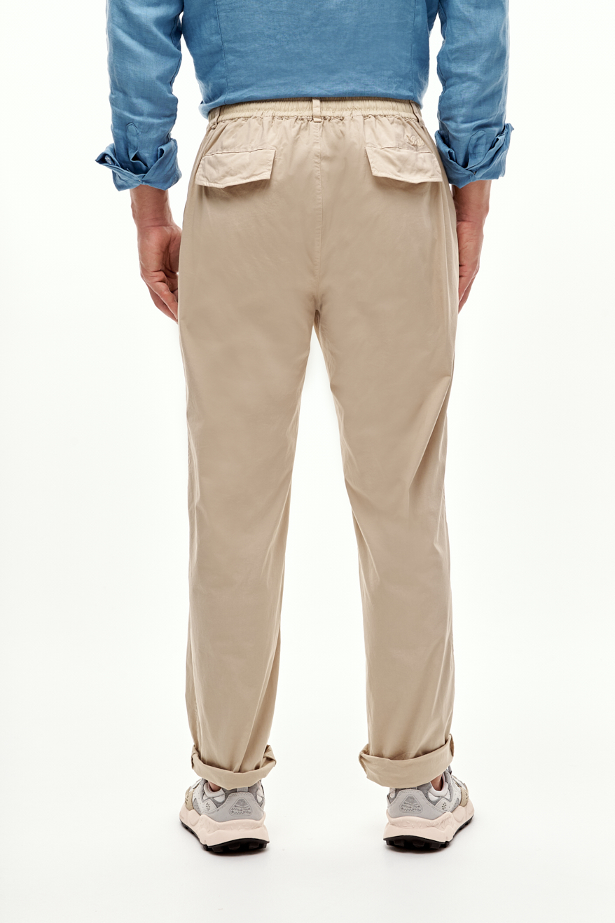MC2 SAINT BARTH Брюки чинос из хлопка оттенка беж