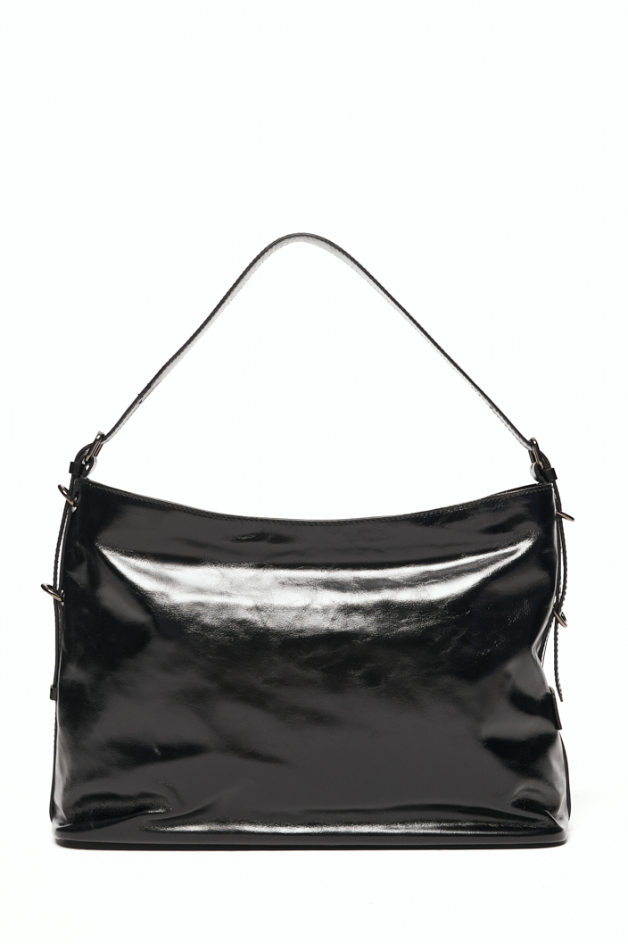 GIANNI CHIARINI Сумка-хобо ASTRID из полуглянцевой кожи черного цвета