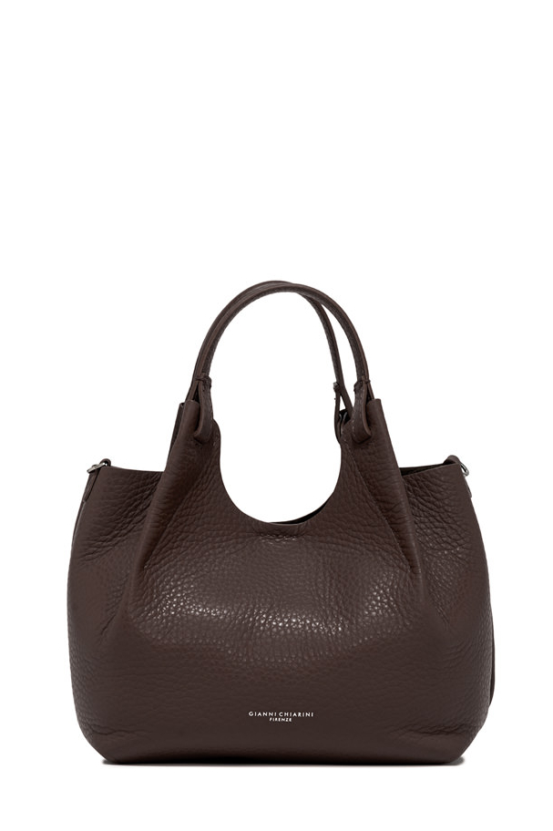 GIANNI CHIARINI  Сумка DUA из премиальной зернистой кожи оттенка эспрессо