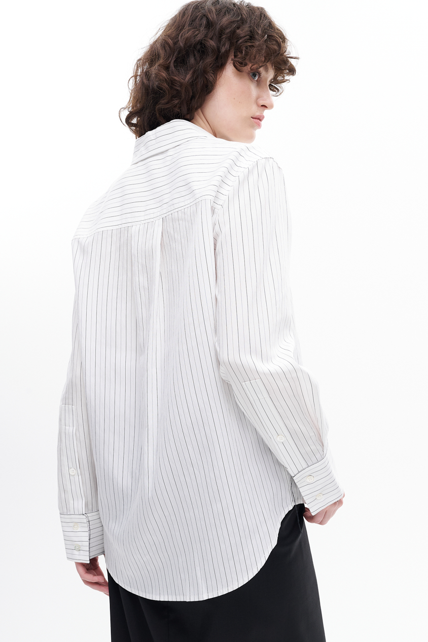 TELA Рубашка с рисунком в полоску с широкими манжетами