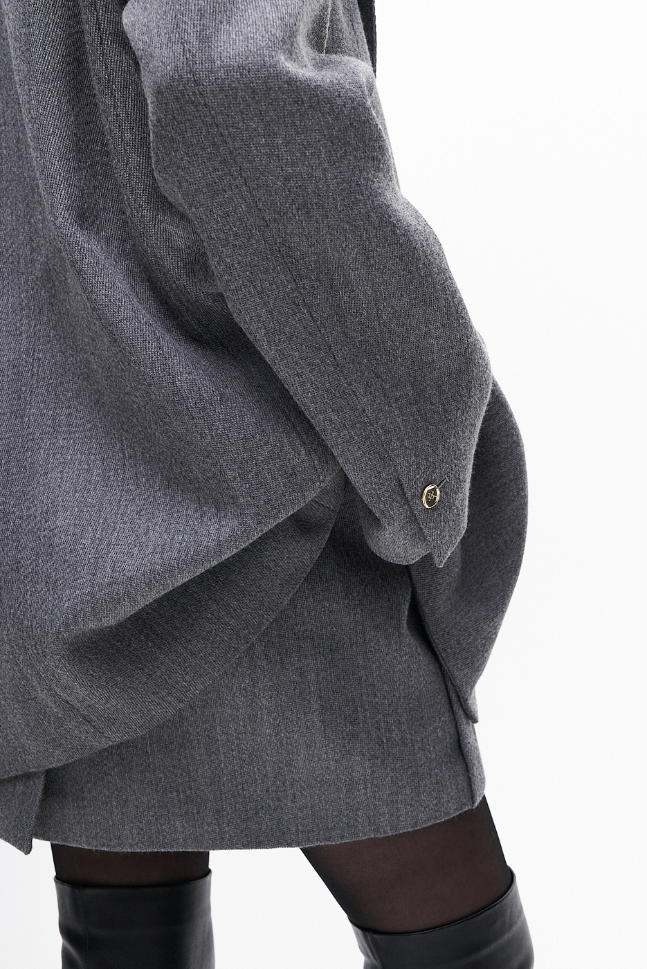 TELA Жакет из пальтовой шерсти в оттенке серого меланжа