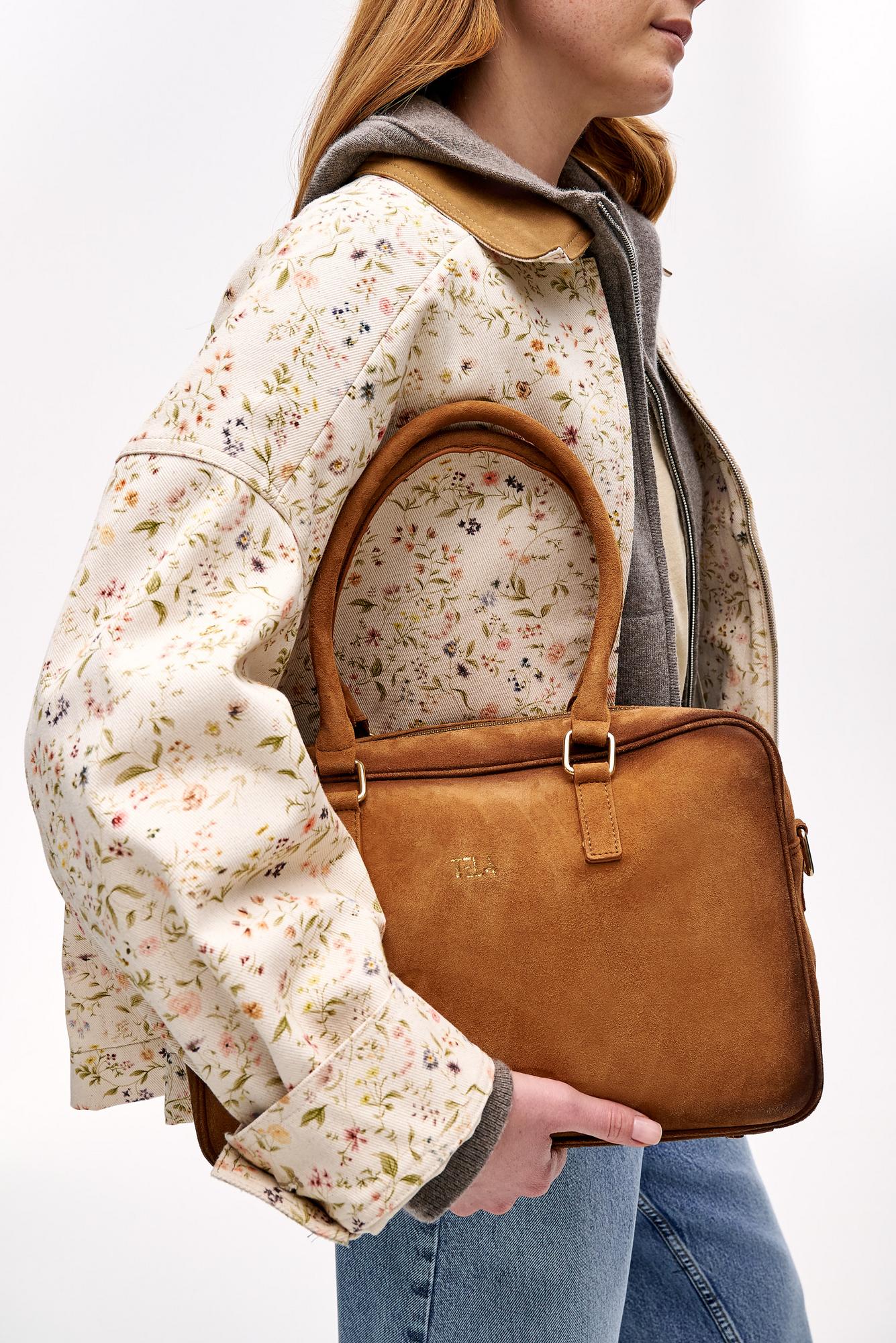 TELA Сумка прямоугольной формы TAMIGI оттенка коньяка