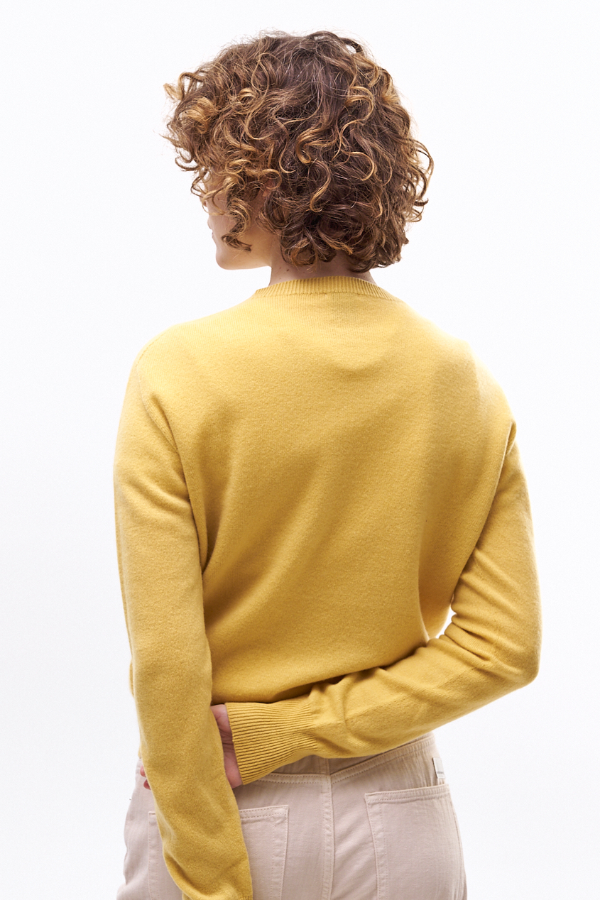 MEME ROAD Свитер из нежной шерсти оттенка горчицы