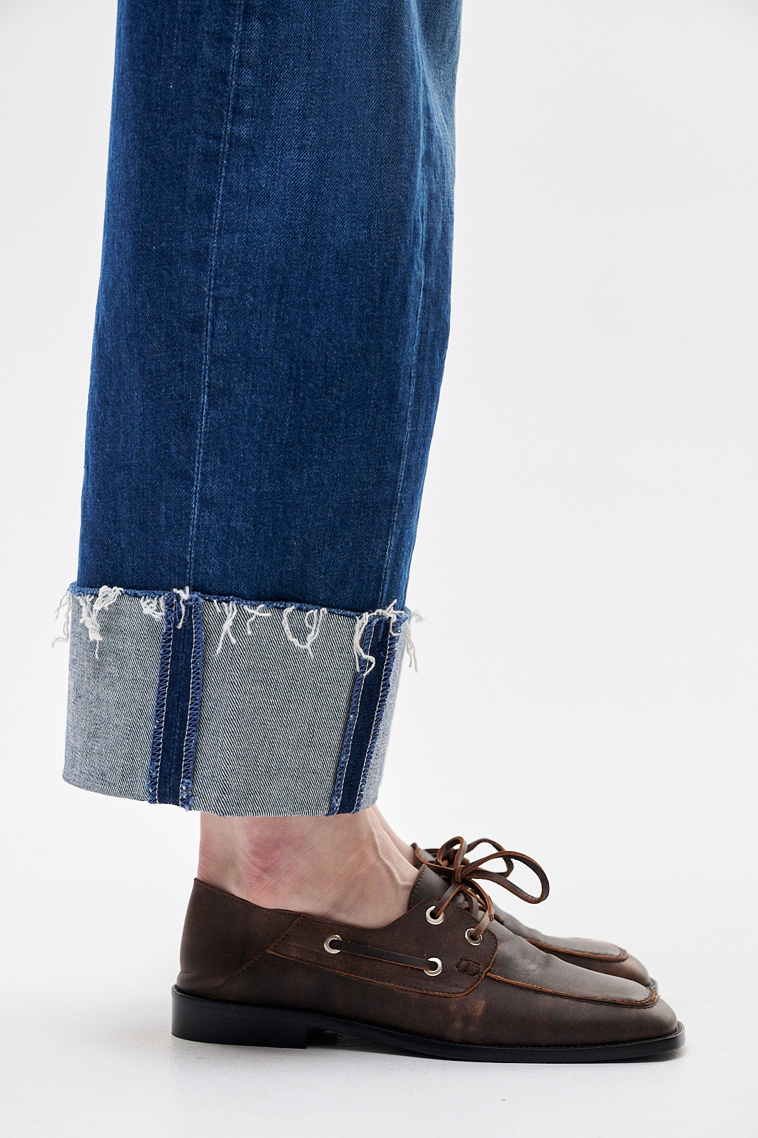 ROSEANNA Топсайдеры на шнуровке RICKIE из кожи оттенка шоколад с эффектом состаривания