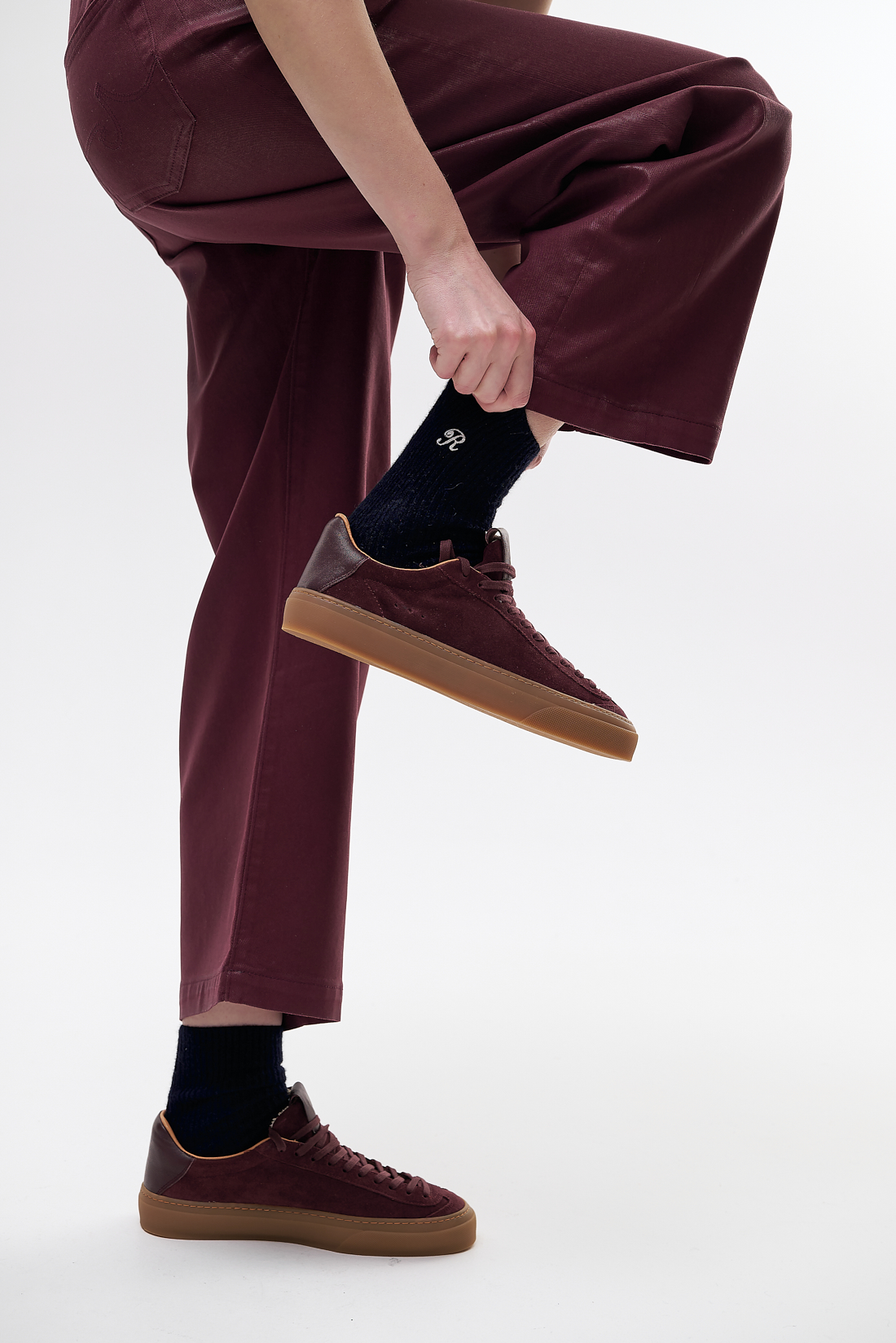 ROSEANNA Носки с фирменной вышивкой из бленда мохера и шерсти альпака в оттенке navy blue