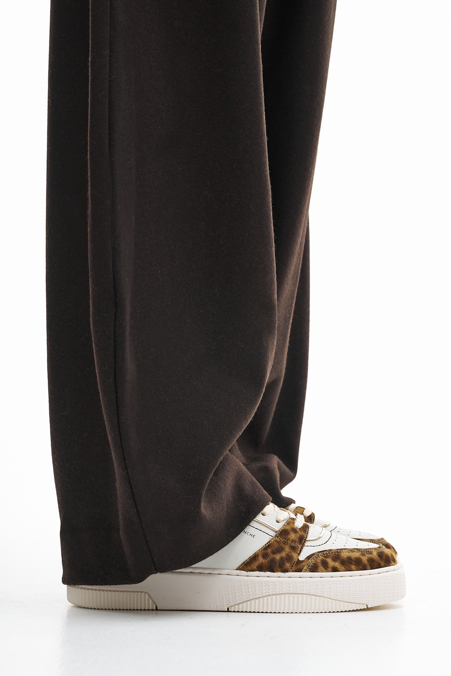 VOILE BLANCHE Кеды FINLEY в винтажной эстетике 80-х со вставками из кожи пони «лео» на меху овчины