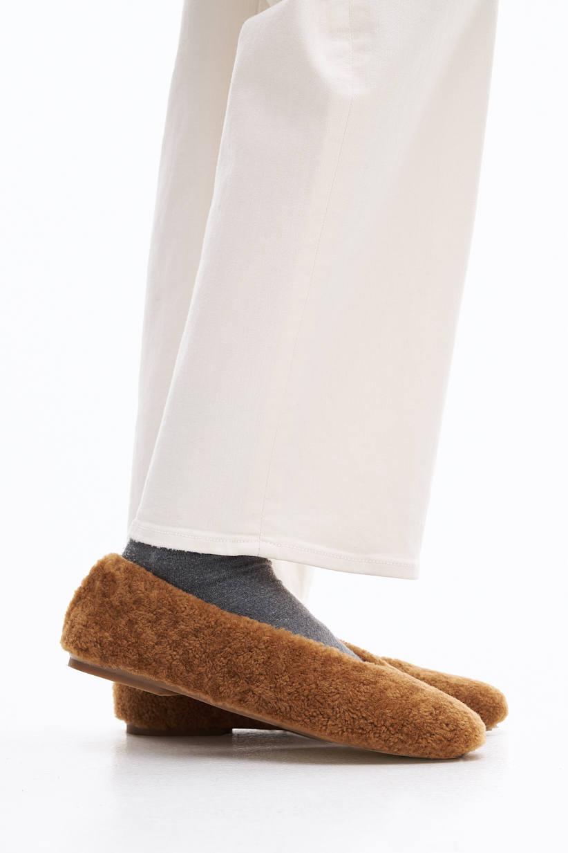 VOILE BLANCHE Балетки DOMITILLA из шерсти овчины teddy