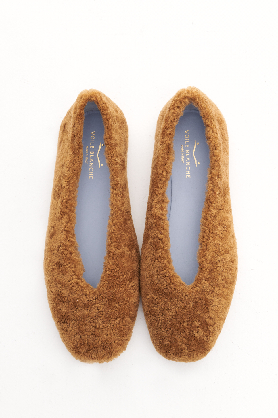 VOILE BLANCHE Балетки DOMITILLA из шерсти овчины teddy