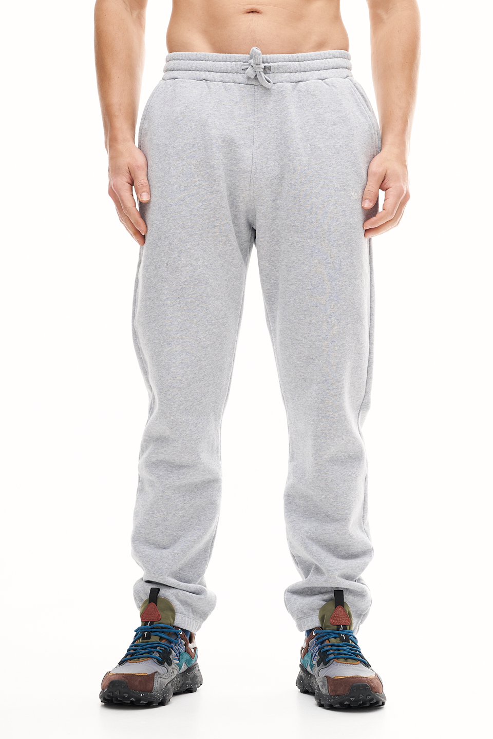 MC2 SAINT BARTH  Джоггеры из зимнего футера серо-меланжевого оттенка