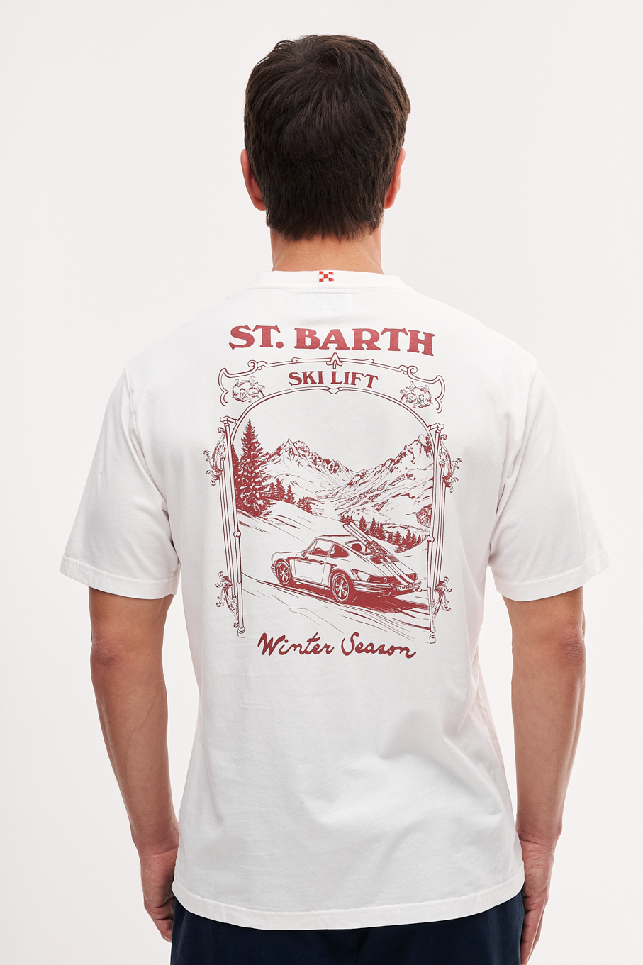 MC2 SAINT BARTH Футболка из плотного зимнего хлопка MOUNTAIN CAR