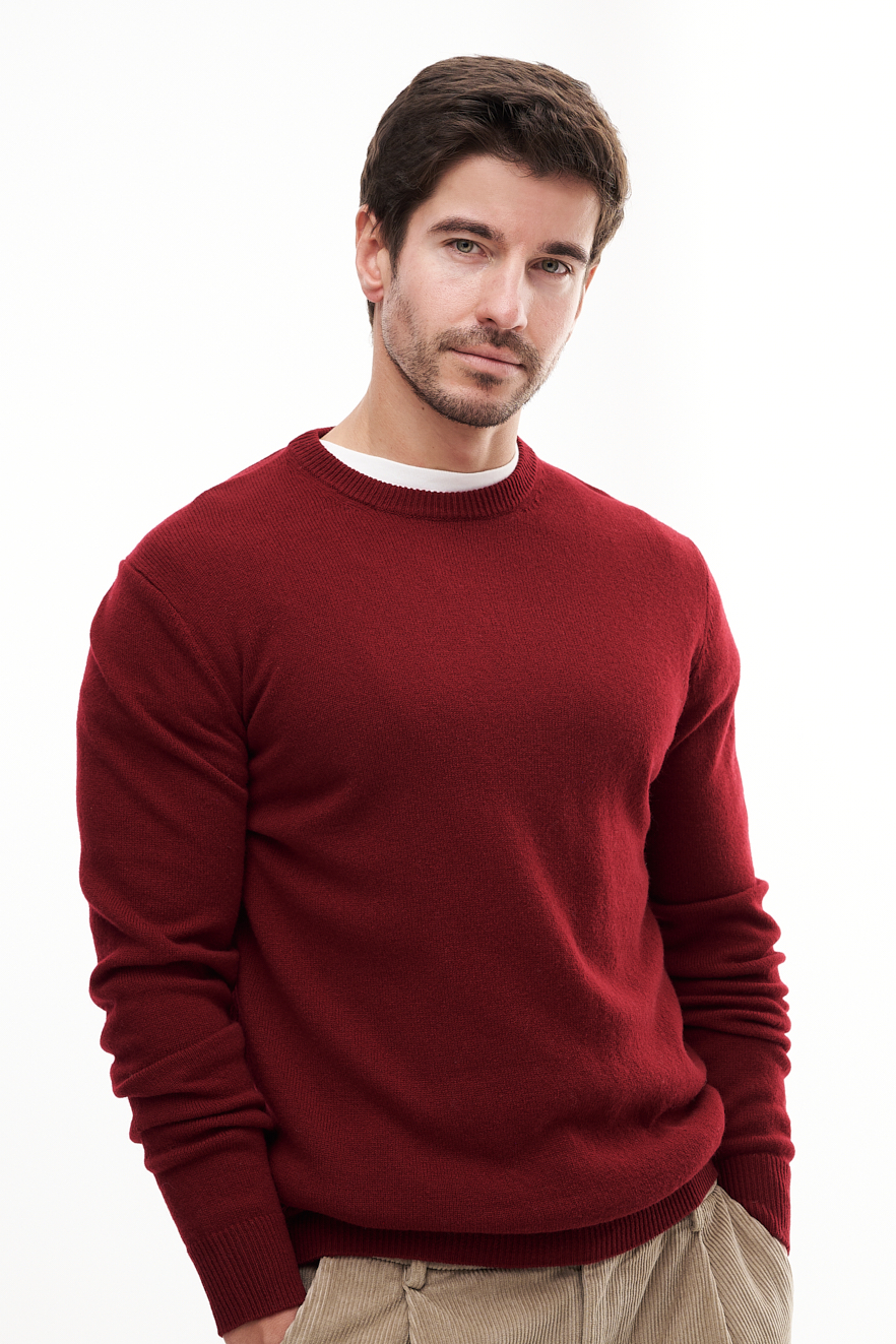 MC2 SAINT BARTH  Пуловер из овечьей шерсти оттенка бургундского вина