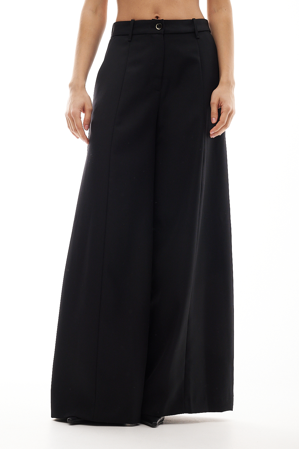 nine:inthe:morning Брюки ORIANNA расклешенные от бедра из премиальной шерсти тонкого кручения