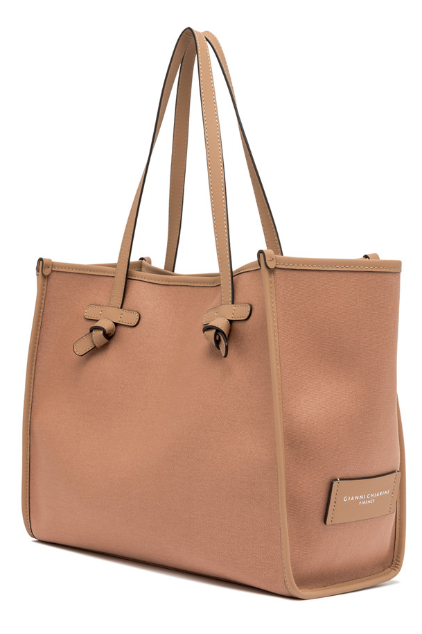 GIANNI CHIARINI Сумка-тоут Marcella Original из хлопка канвас оттенка клубничной пенки