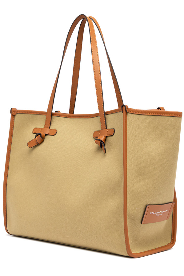 GIANNI CHIARINI Сумка-тоут Marcella Original из хлопка канвас оттенка фисташки