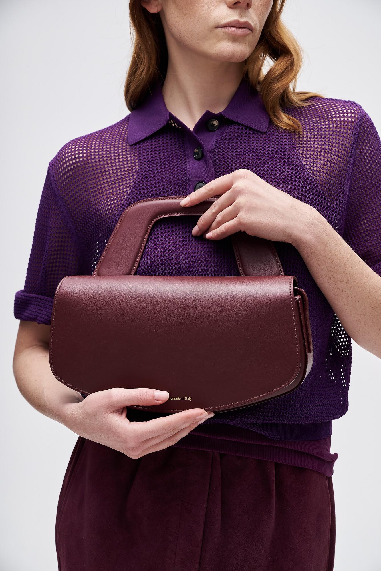 Āim Сумка EMMA из премиальной телячьей кожи бургундского вина