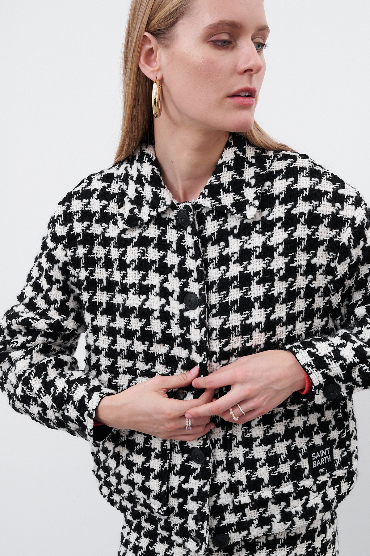 MC2 SAINT BARTH Жакет на утепленной подстежке с рисунком piede-de-poule