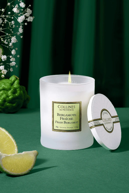 COLLINES DE PROVENCE Свеча ароматическая Fresh Bergamote
