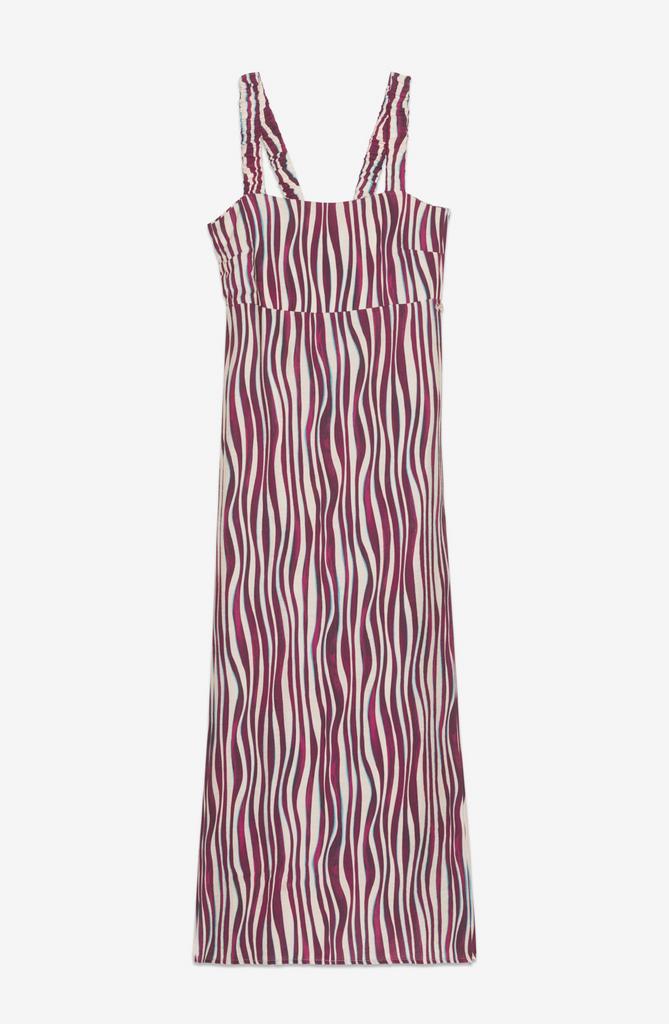 MEME ROAD Платье длины миди из струящейся вискозы с графическим рисунком «волны»