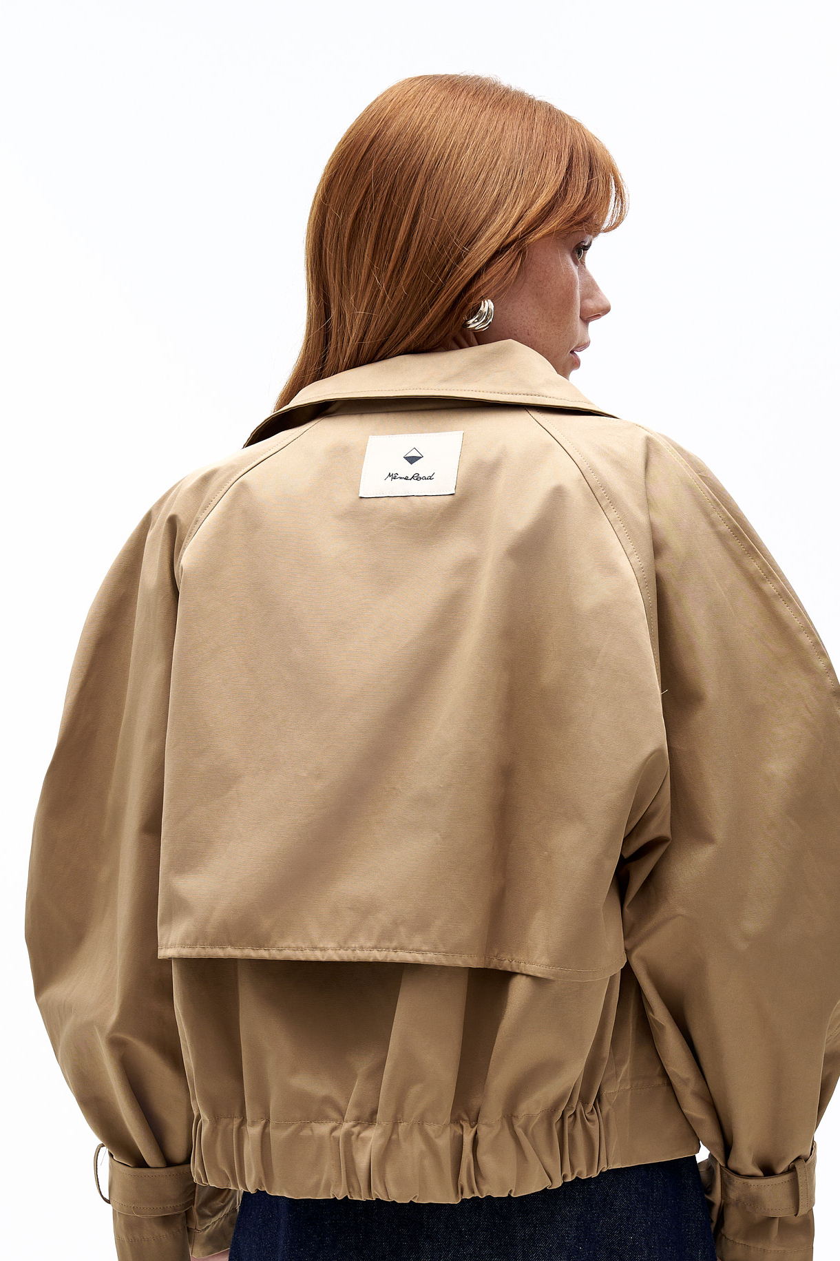 MEME ROAD Куртка-бомбер на двубортной застежке с пелериной по спинке