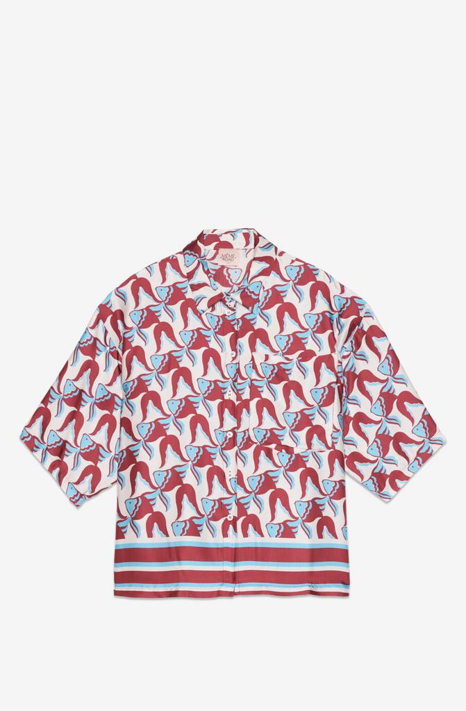 MEME ROAD Рубашка из вискозы с рисунком «рыбки»