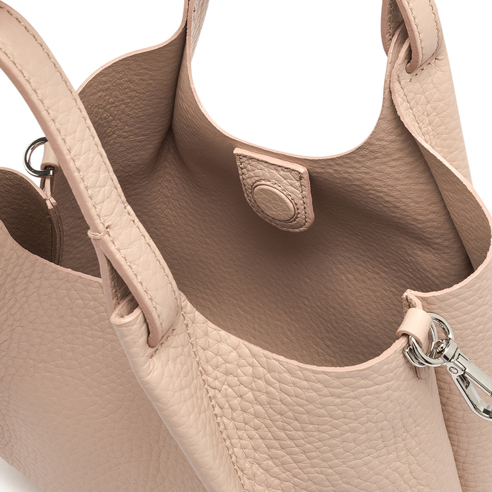 GIANNI CHIARINI Сумка DUA из премиальной зернистой кожи оттенка гималайской соли