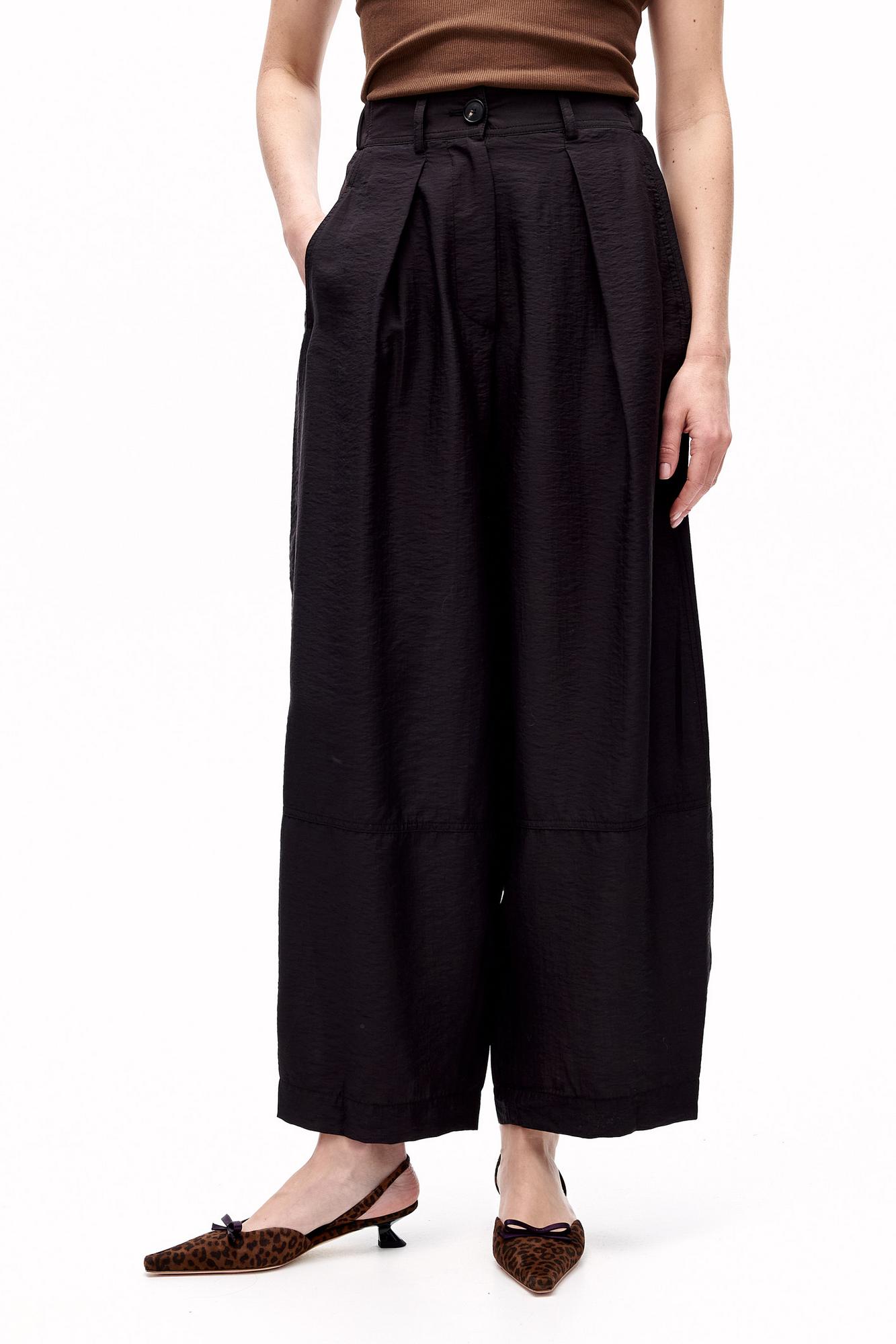 TELA Брюки NUCLEO balloon fit из воздушного тенселя оттенка эспрессо