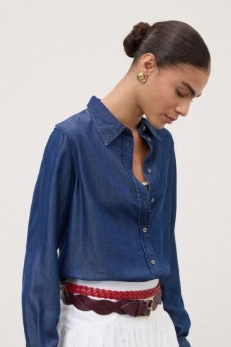 OTTOD'AME Рубашка из облеченного летнего денима