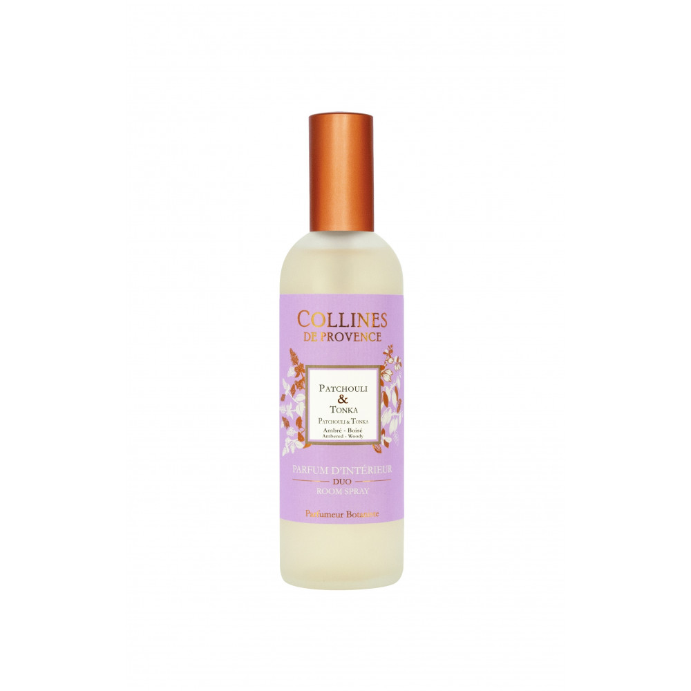 COLLINES DE PROVENCE Спрей ароматический Patchouli and Tonka из коллекции Duo
