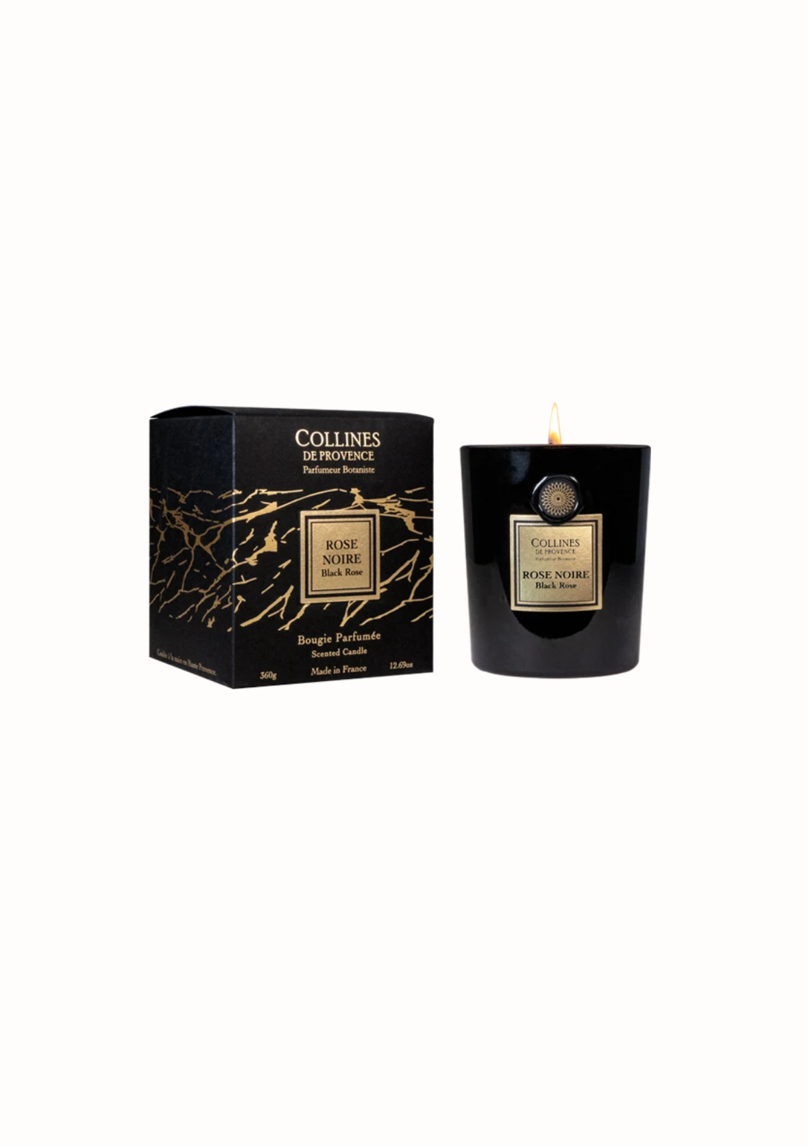COLLINES DE PROVENCE Свеча Black Rose из премиальной коллекции Fleurs & Ecorces