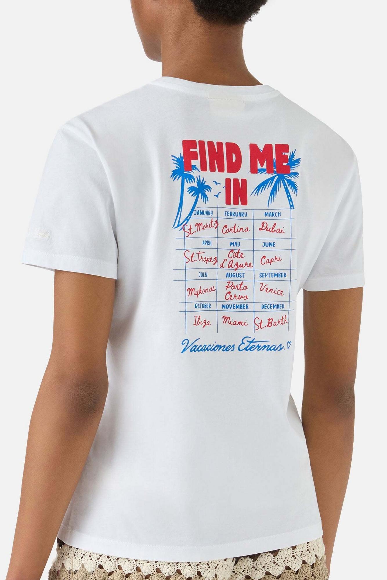 MC2 Saint Barth Футболка из органического хлопка с принтом «Find me in»