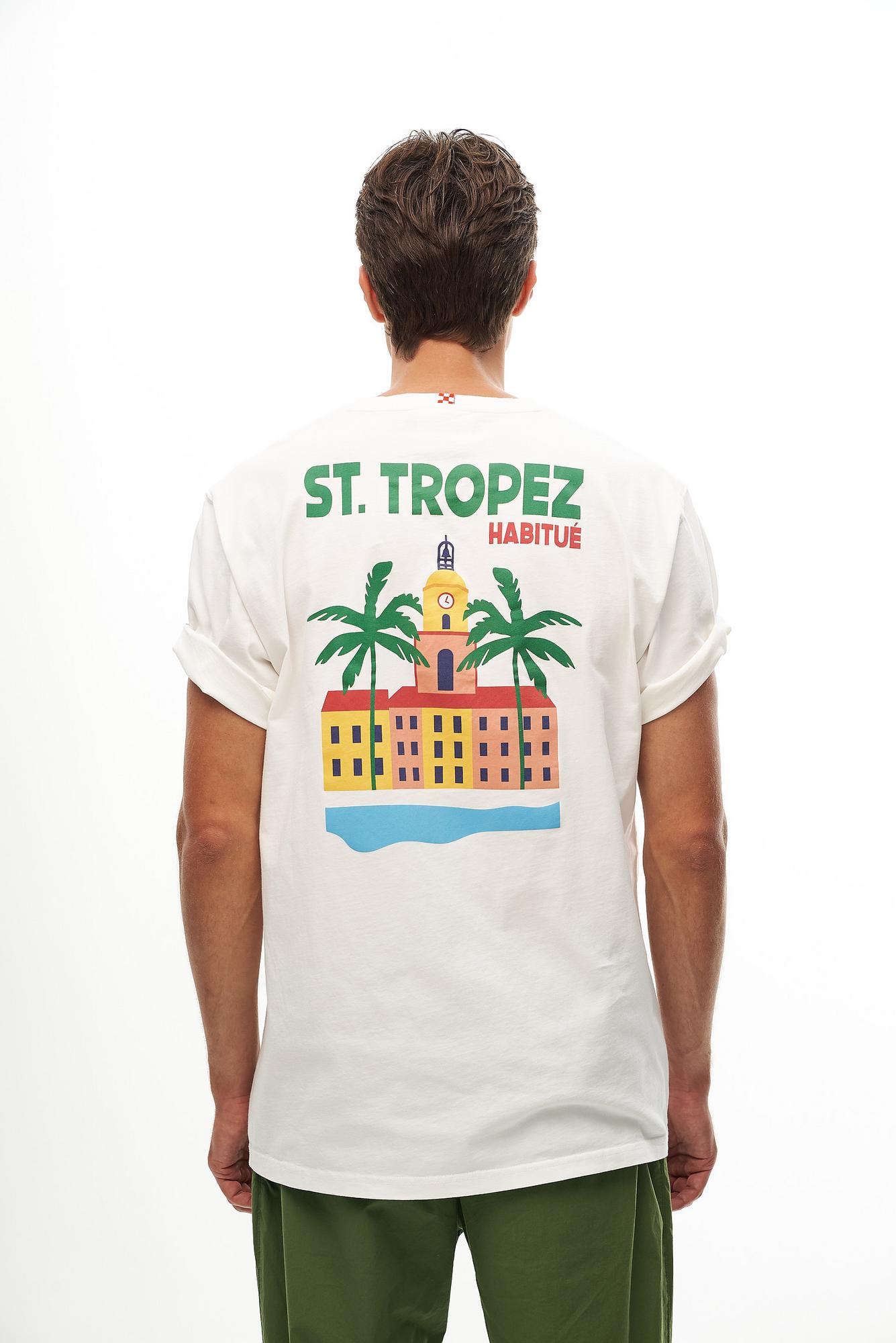MC2 Saint Barth Футболка из органического хлопка с принтом «St.Tropez»