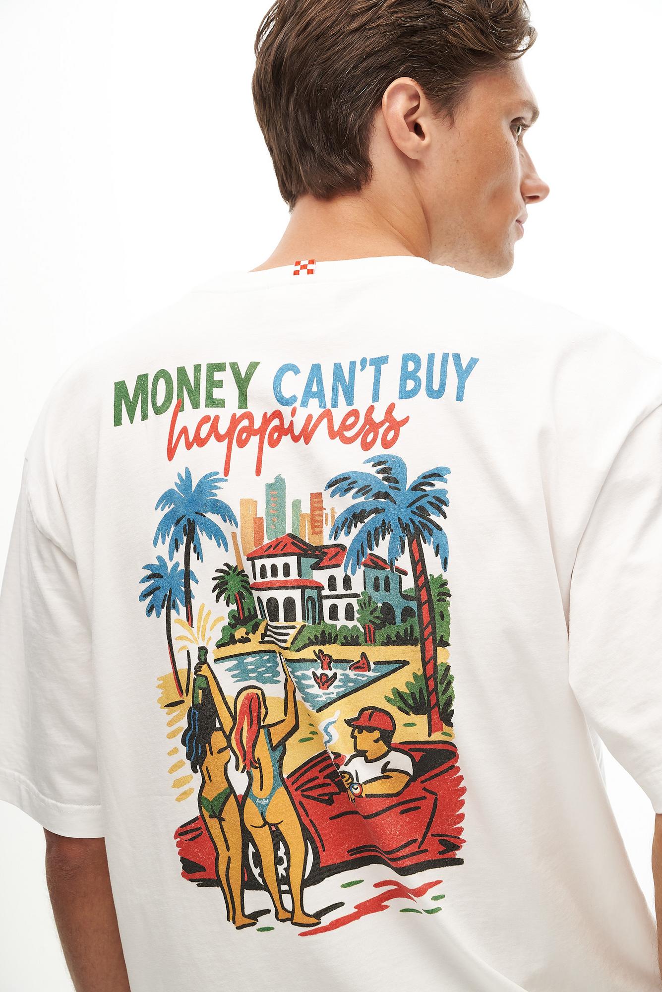 MC2 Saint Barth Футболка из органического хлопка с принтом «Money can’t buy happens…»