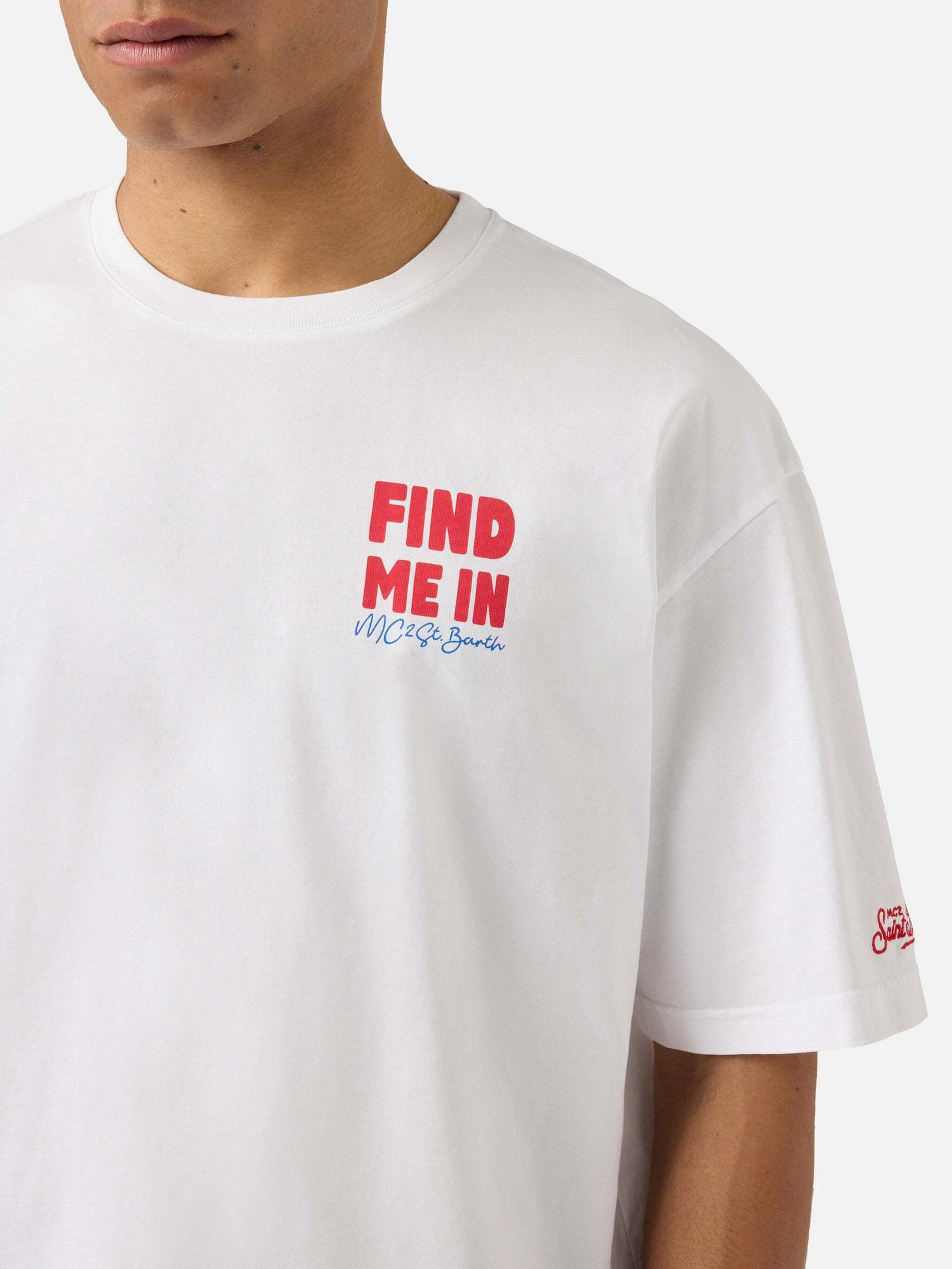 MC2 Saint Barth Футболка из органического хлопка с принтом «Find me in…»