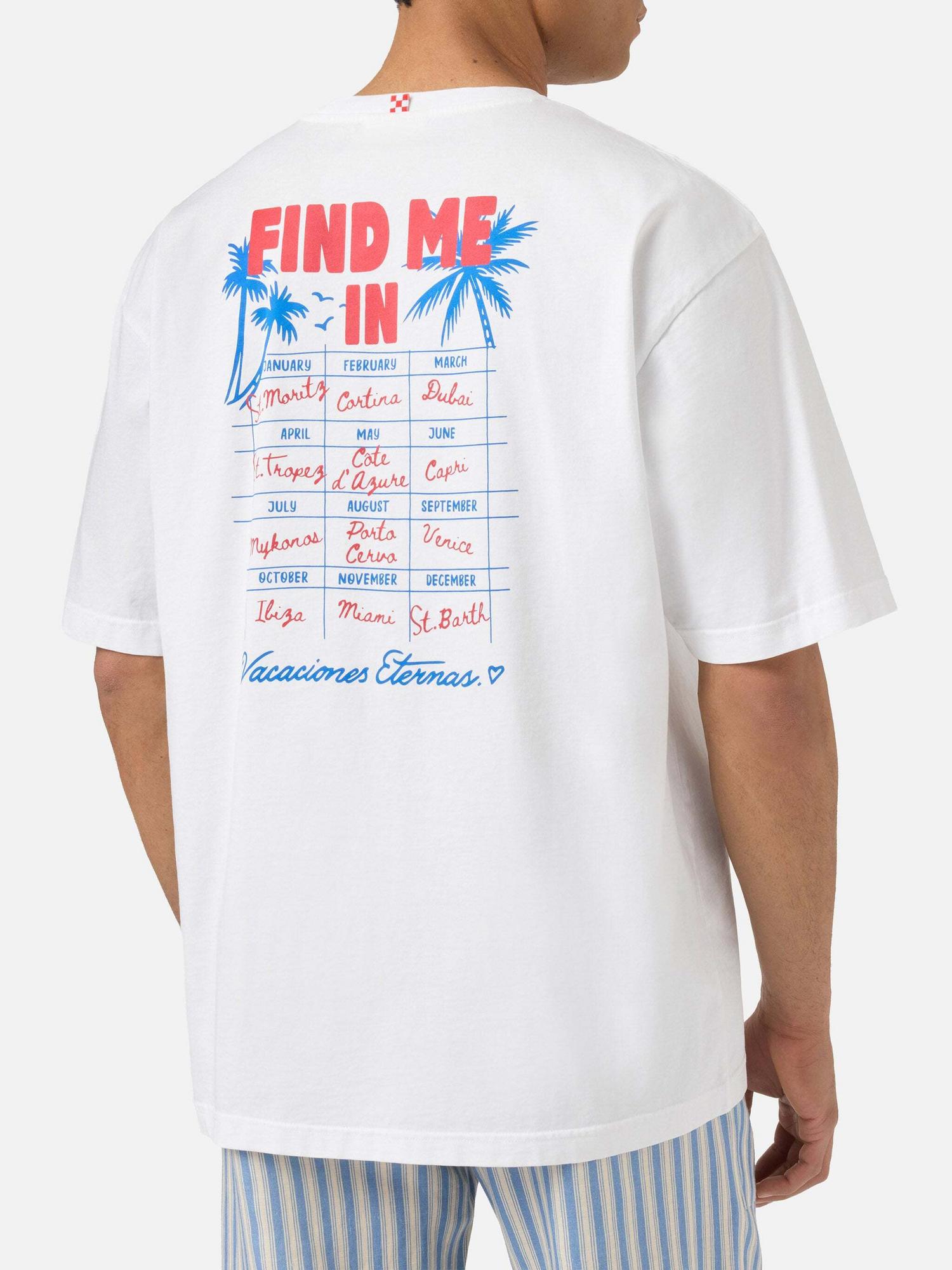 MC2 Saint Barth Футболка из органического хлопка с принтом «Find me in…»