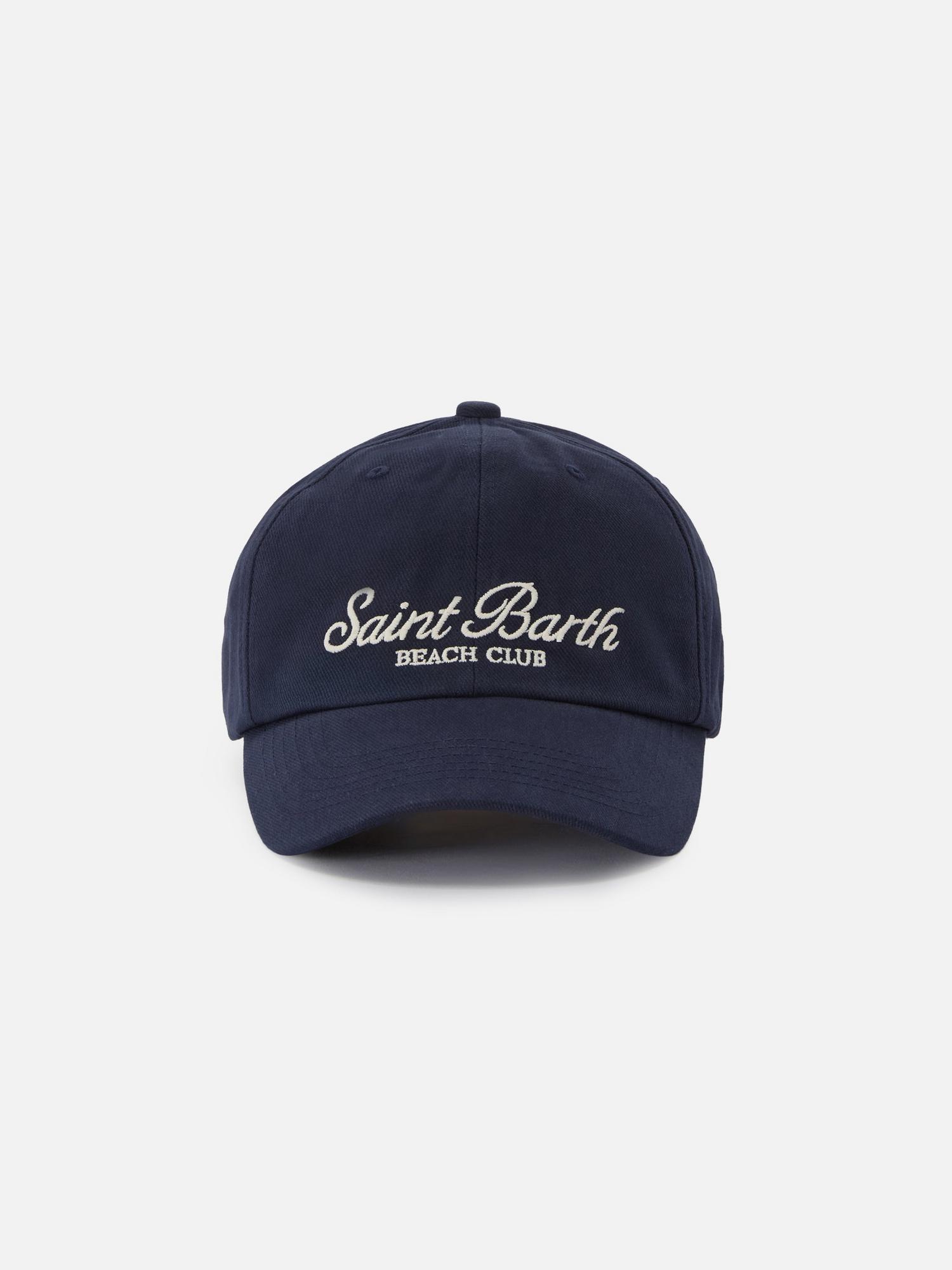 MC2 Saint Barth Бейсболка из хлопка темно-синего цвета с фирменной вышивкой