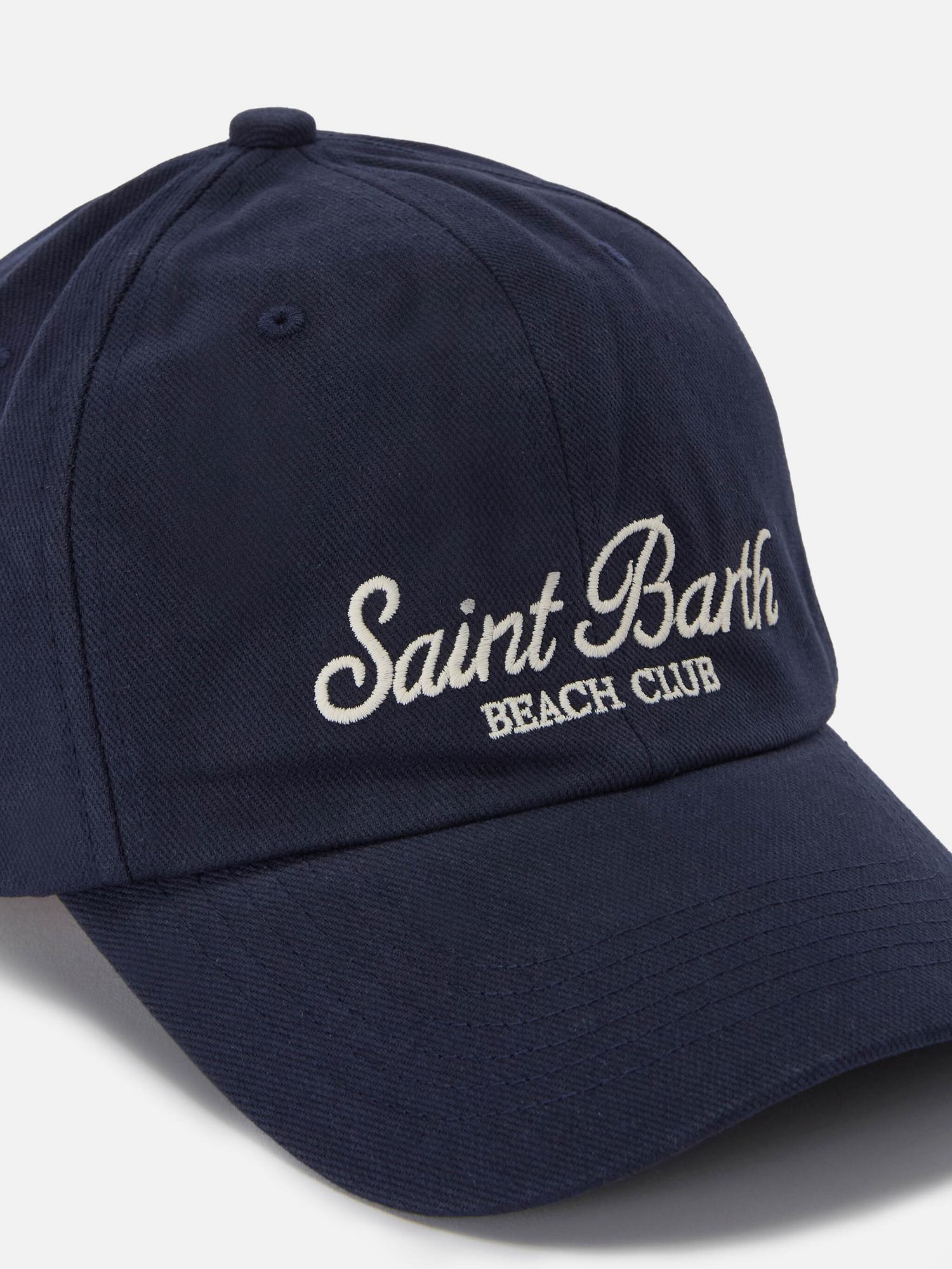 MC2 Saint Barth Бейсболка из хлопка темно-синего цвета с фирменной вышивкой