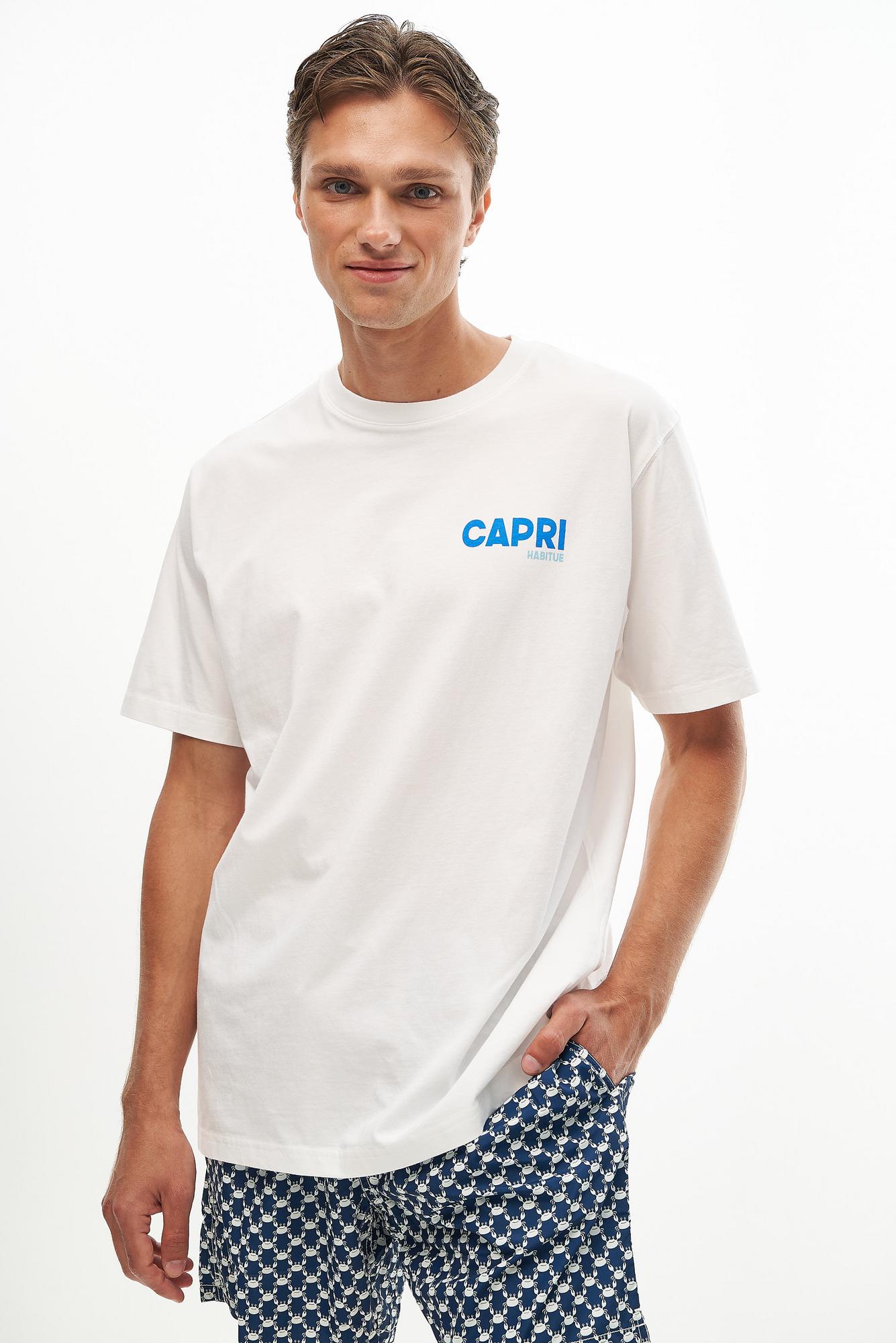 MC2 Saint Barth Футболка из органического хлопка с принтом «Capri»