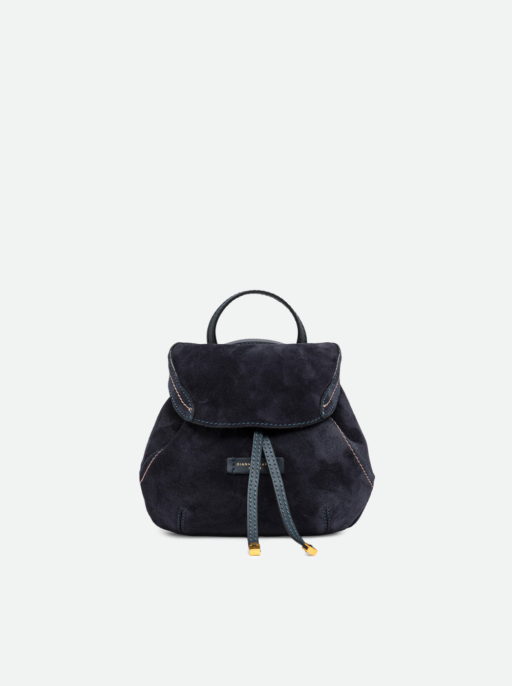 GIANNI CHIARINI Рюкзак VIOLETTE mini из натуральной замши темно-синего оттенка