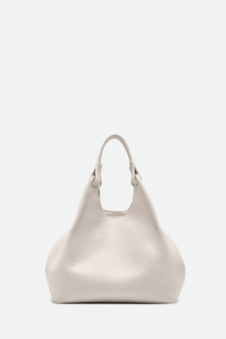 GIANNI CHIARINI Сумка DUA из премиальной зернистой кожи оттенка мела