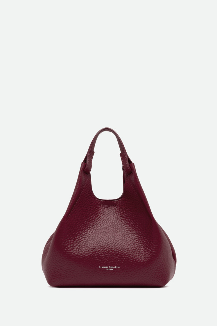 GIANNI CHIARINI Сумка DUA из премиальной зернистой кожи оттенка бордо